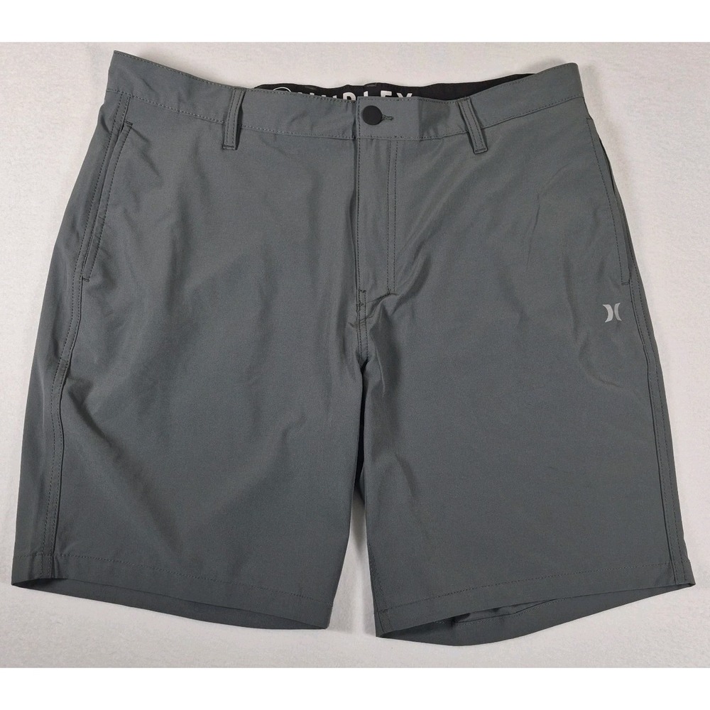 Hurley Hybrid Shorts Men's 38 Gray Performance Stretch Walk Active Gym Chino